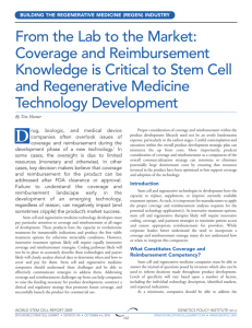 From the Lab to the Market: Coverage and Reimbursement