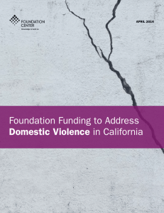 Foundation Funding to Address Domestic Violence in California