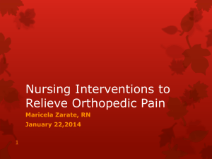 Nursing Interventions To Relieve Orthopedic Pain