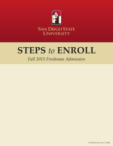 STEPS to ENROLL - San Diego State University | Enrollment