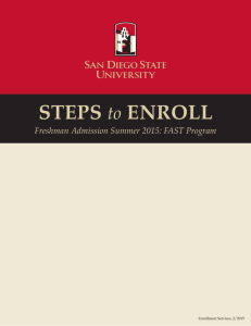 STEPS to ENROLL - San Diego State University | Enrollment