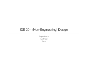 IDE 20 - (Non-Engineering) Design