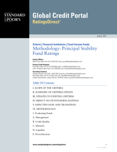 S&P Principal Stability Fund Ratings Methodology 2011