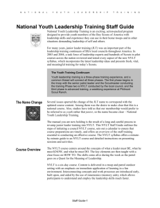 National Youth Leadership Training Staff Guide
