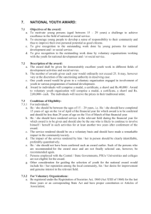 National Youth Award guidelines