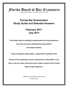 part i – essay questions and selected answers