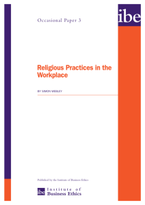 Religious Practices in the Workplace