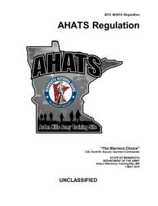 AHATS Regulation - Minnesota National Guard