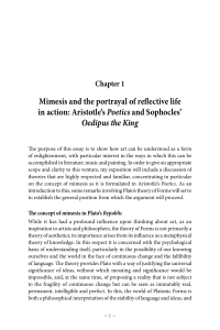 Chapter 1 - Mimesis and the portrayal of reflective life in action