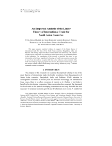 An Empirical Analysis of the Linder Theory of