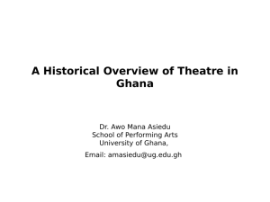 Theatre and Arts in Ghana