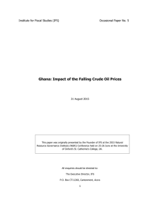 No. 5 Ghana: Impact of the Falling Crude Oil Prices