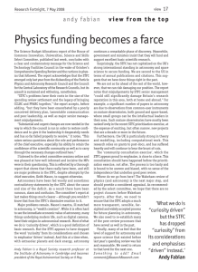 Physics funding becomes a farce