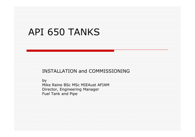 api 650 tank design pressure