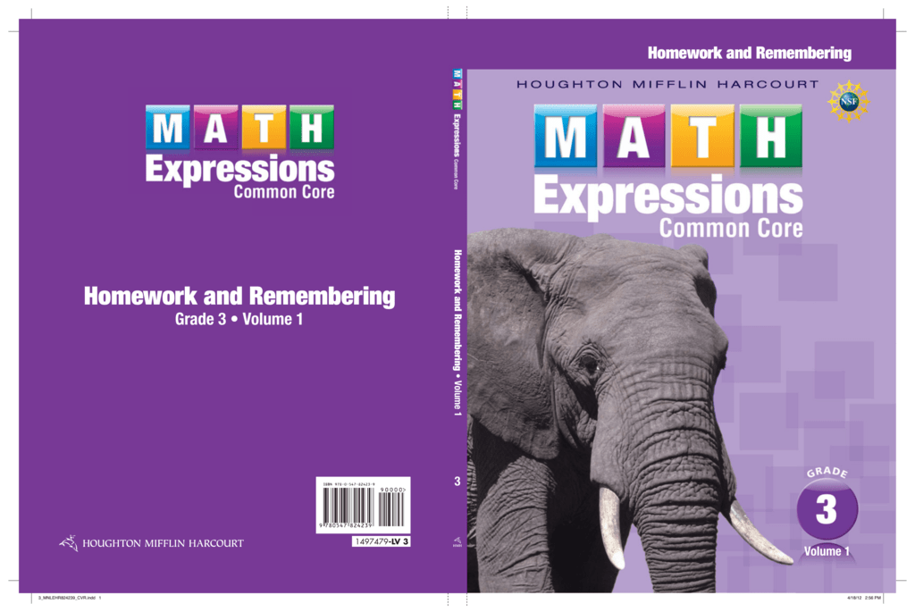 math expressions homework and remembering grade 3 volume 1