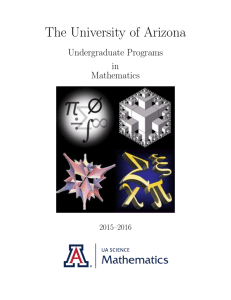 The University of Arizona - Department of Mathematics