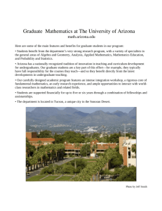 Graduate Mathematics at The University of Arizona