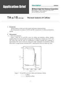 Thermal Analysis of Caffeine