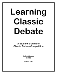 Learning Classic Debate