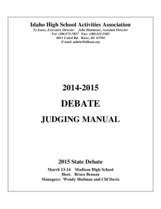 debate - Idaho High School Activities Association