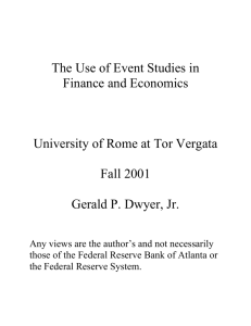 The Use of Event Studies in Finance and Economics