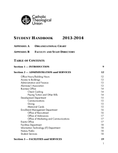 student handbook 2013-2014 - Catholic Theological Union