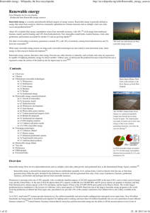 Renewable energy - Wikipedia, the free encyclopedia