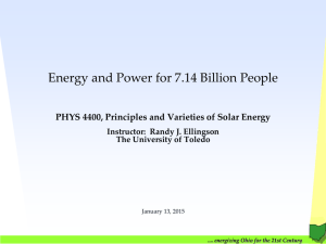 Energy Introduction - University of Toledo