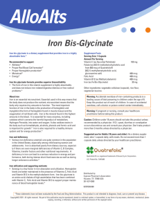 Iron Bis-Glycinate - cypress physicians association