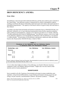 Chapter 9 IRON DEFICIENCY ANEMIA