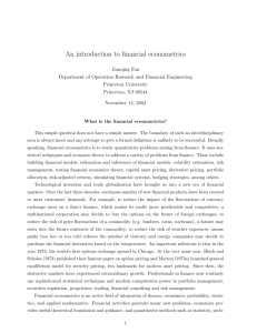 An introduction to financial econometrics