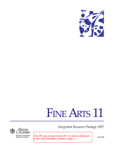 FINE ARTS 11 - Ministry of Education