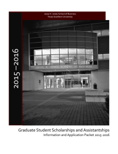 Graduate Student Scholarships and Assistantships