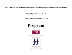 Program - Texas Southern University