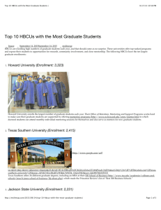 Top 10 HBCUs with the Most Graduate Students