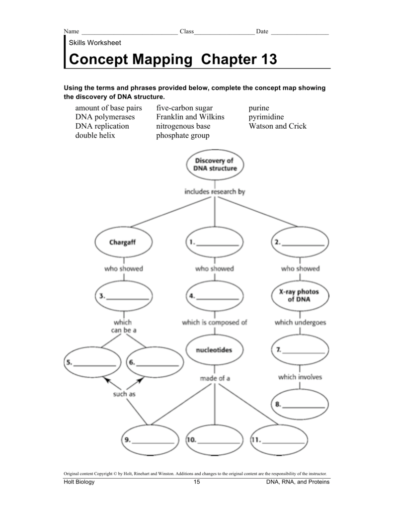 discovery of dna structure concept map