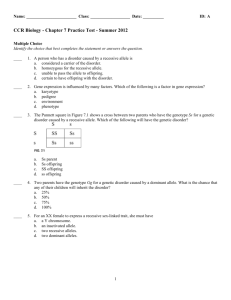 CCR Biology - Chapter 7 Practice Test