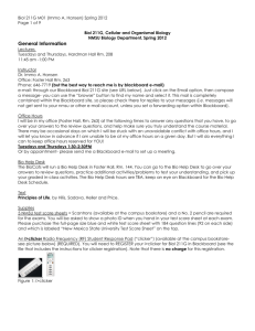 Biol 111G, Natural History of Life