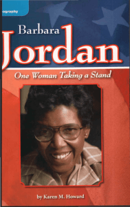 Barbars Jordan - One Woman Taking a Stand