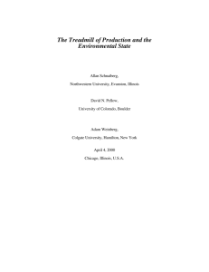 The Treadmill of Production and the Environmental State
