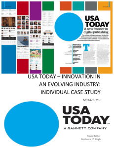 USA Today – innovation in an evolving industry: Individual Case Study