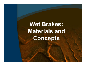 Wet Brakes: Materials and Concepts