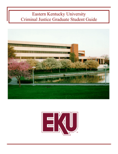 Eastern Kentucky University Criminal Justice Graduate Student Guide