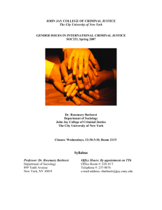 Gender Issues in International Criminal Justice