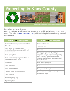 Recycling in Knox County