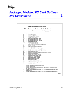 Package / Module / PC Card Outlines and Dimensions