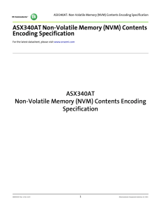 ASX340AT Nonvolatile Memory (NVM) Contents Encoding