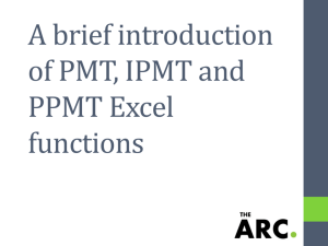 A brief introduction of PMT, IPMT and PPMT Excel functions