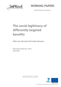 The social legitimacy of differently targeted benefits