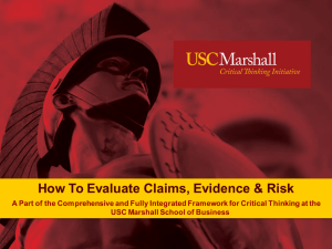 How To Evaluate Claims, Evidence & Risk